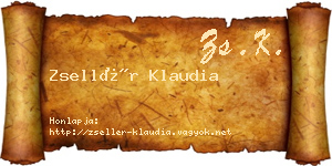 Zsellér Klaudia névjegykártya